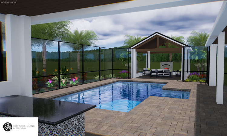 Outdoor Kitchen 3D Design Lakeland FL