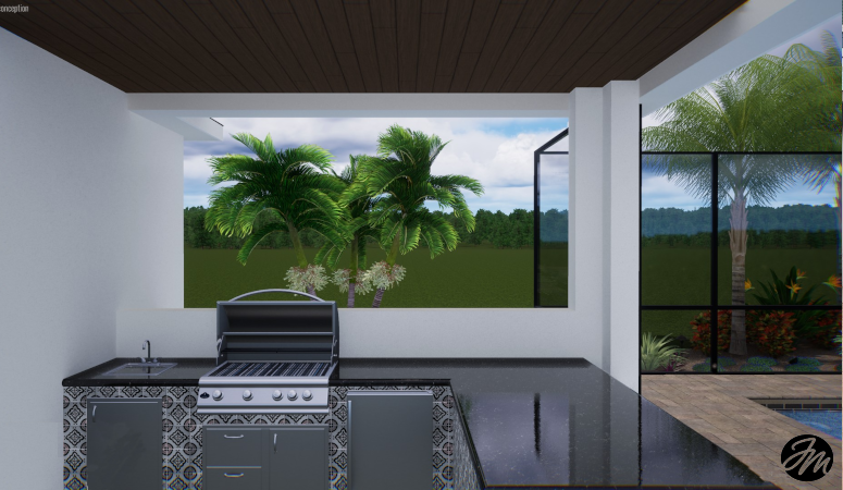 Outdoor Kitchen 3D Design Lakeland FL